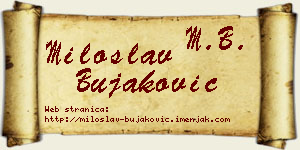 Miloslav Bujaković vizit kartica